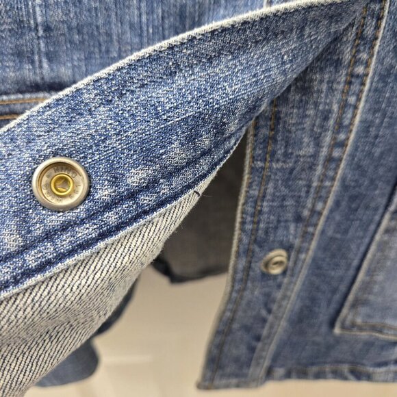 Vtg Gap Denim Jacket Women Small Snap Front western Y2K Rodeo Utility Retro Boho - Picture 8 of 15